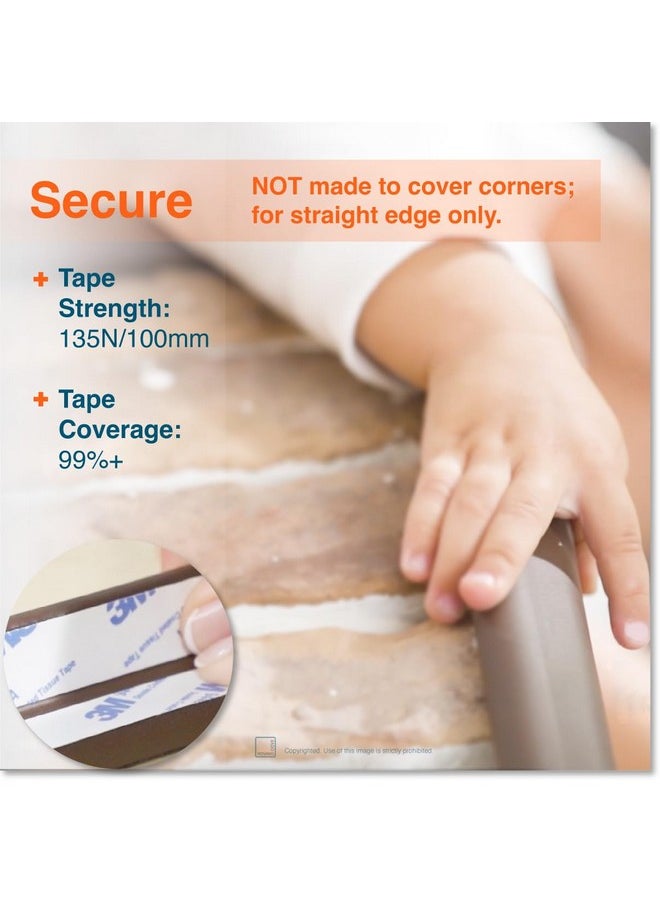 Roving Cove Edge Protector For Baby (9Ft Large Edge Only), Hefty-Fit Heavy-Duty Soft Foam Furniture Edge Bumper Guards, Desk Edge Cushion, Wall Corner Covers, 3M Adhesive, Onyx Black  - Image 4
