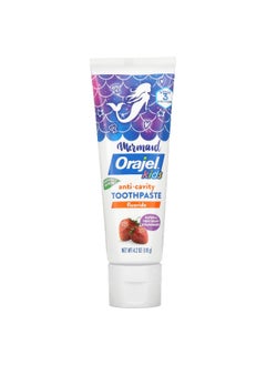 Orajel Orajel, Kids, Mermaid Anticavity Fluoride Toothpaste, 2-10 Years, Natural Very Berry Strawberry, 4.2 oz (119 g)  - Image 1