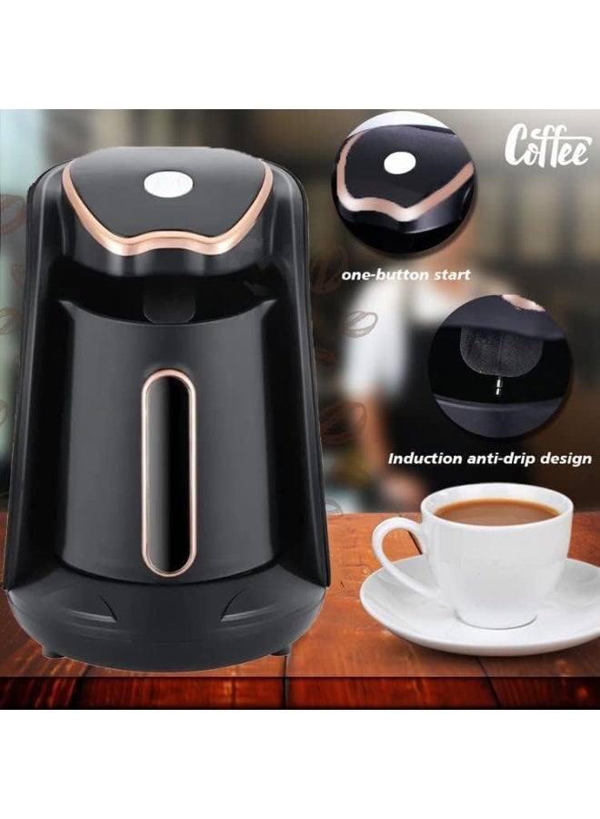 DLC Turkish Coffee Maker, 800W Electric Coffee Machine, 300ML Capacity, Fast and Authentic Brew, 2-Year Warranty, Black 300 ml 800 W 7323 black - Image 4