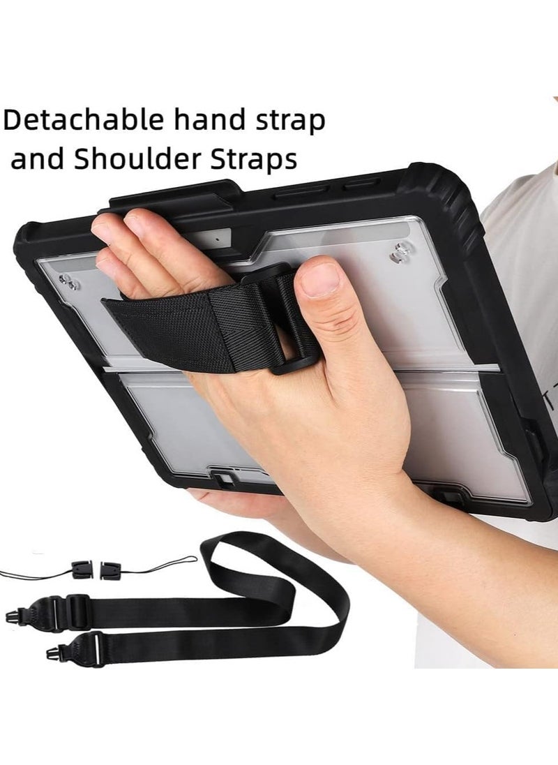 General Case for Microsoft Surface Pro 11 (2024), Clear Durable Drop Proof Smart Tablet Case with Hand Strap, Pen Holder and Shoulder Strap  - Image 2
