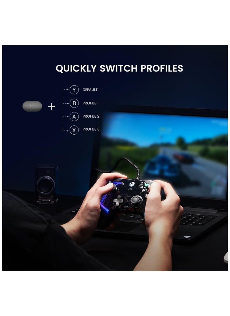 Generic Classic Gamepad GameSir Kaleid Wired Gaming Controller Colorful Light for Xbox Series X/S, Xbox One, Windows 10/11  Steam, Plug and Play Gaming Gamepad, Transparent Video with Hall Effect Joysticks/  - Image 5