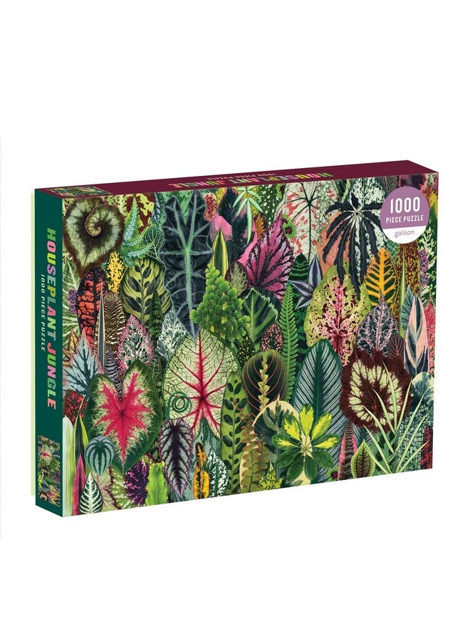 Galison Houseplant Jungle 1000 Piece Jigsaw Puzzle for Adults - Plant Jigsaw Puzzle with Mix of Succulents & Other Household Plants - Fun Indoor Activity, Multicolor - Image 1