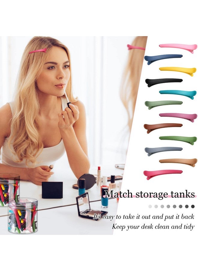 Geosar 24 Pcs Hair Sectioning Clips, Duck Billed Hair Accessories for Styling, Plastic Hair Clips with Container, 2.95 Inch, Colorful, for Women - Image 3