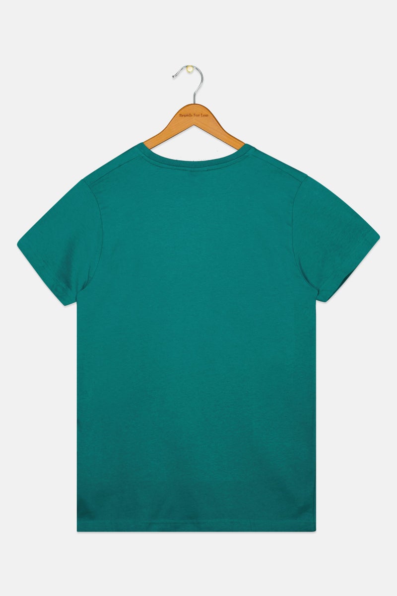 Ellesse Kids Boy Sportswear Fit Short Sleeve Outdoor T-Shirt, Dark Green - Image 3