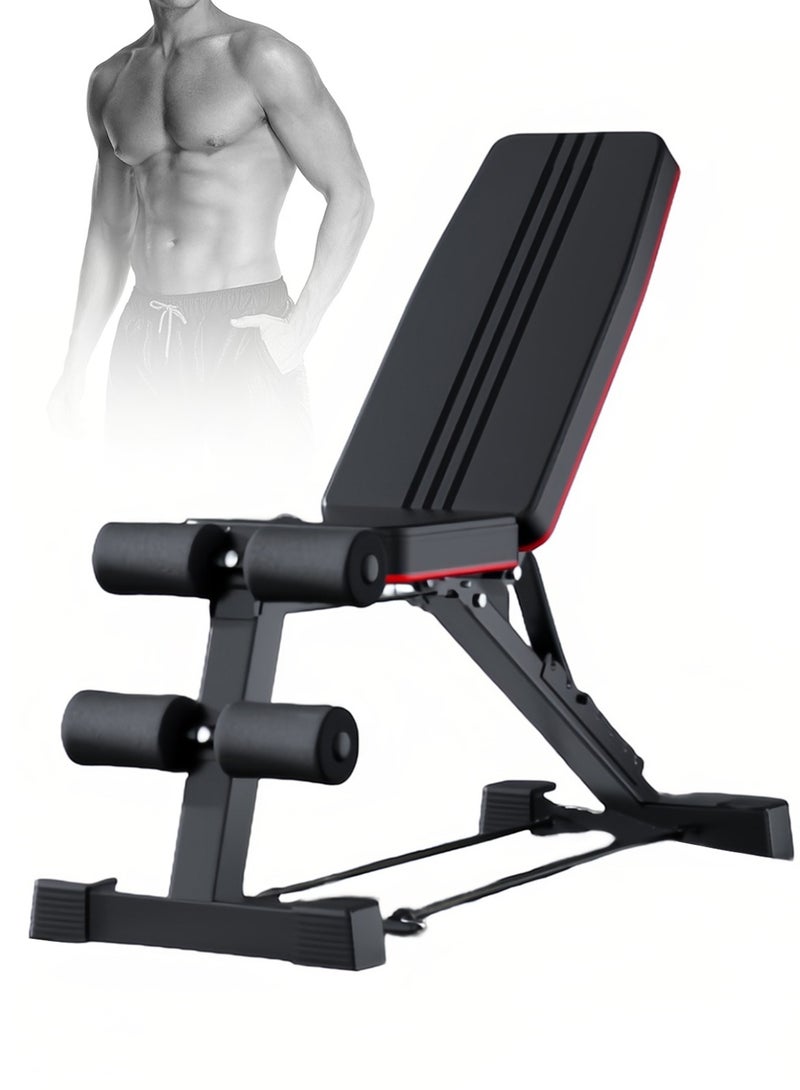 ETG Adjustable Weight Bench Workout Bench for Home Gym, 15 Degree Decline Sit-Up - Image 1