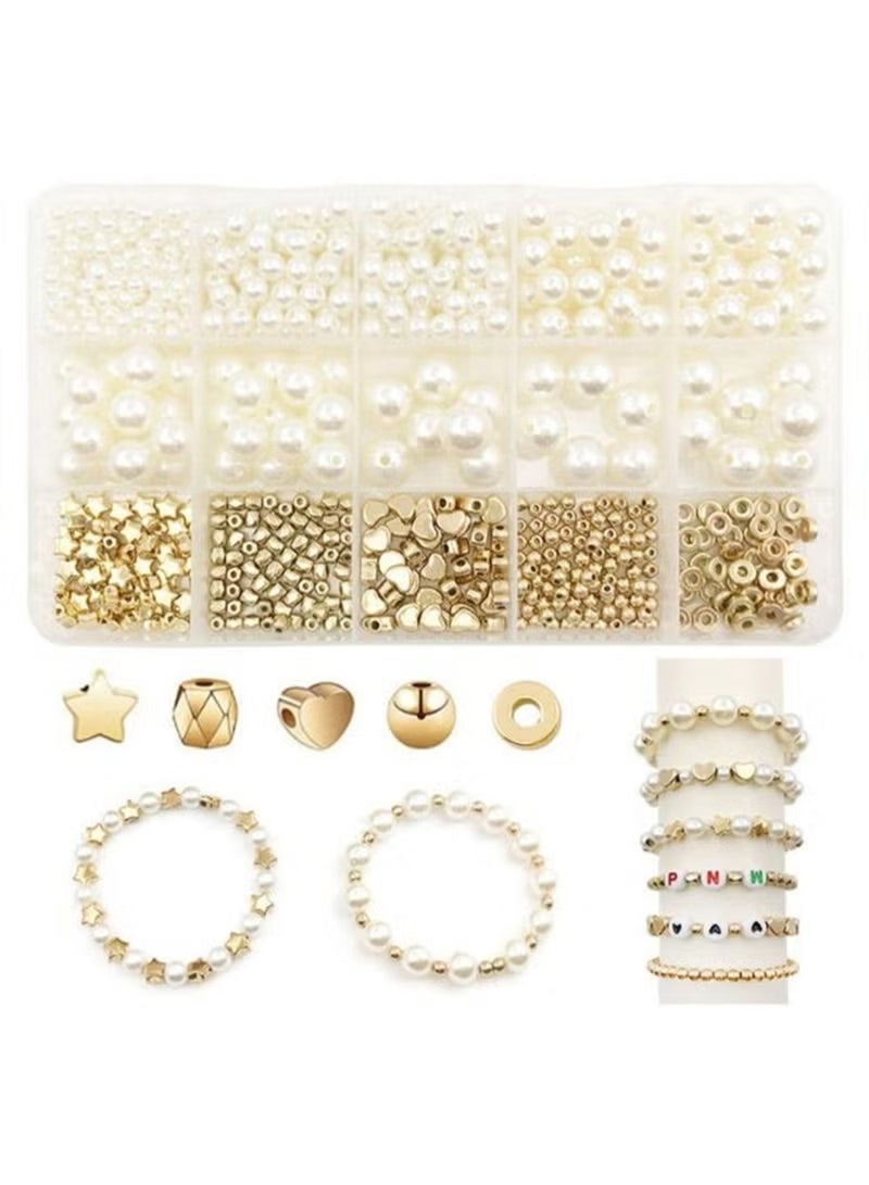 Jamal Pearl Pentagram Spacer Bead Accessories Handmade DIY Set - Image 1