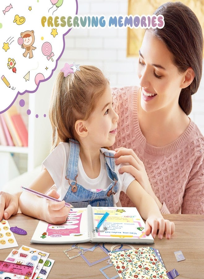 PERRYHOME مجموعة أدوات كتابة اليوميات من بيري هوم للفتيات من عمر 8 إلى 14 عامًا، مجموعة أدوات كتابة اليوميات للفتيات المراهقات، تتضمن دفتر قصاصات ومذكرات، مجموعة أدوات فنية وحرفية لكتابة اليوميات، هدايا عيد ميلاد للفتيات من عمر 8 إلى 14 عامًا - لون بنفسجي - Image 5