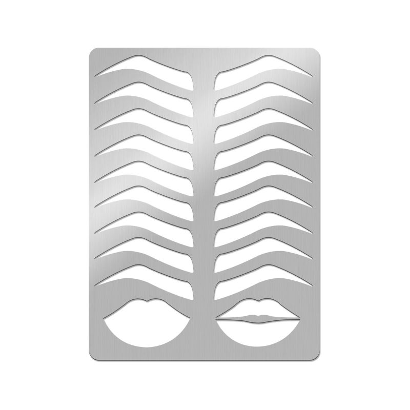 Stainless Steel Eyebrow Embroidery Template Eyebrow and Mouth Copying Patterns Eyebrow Stencil Practice Template Eyebrow Mouth Shaping Template - Image 1