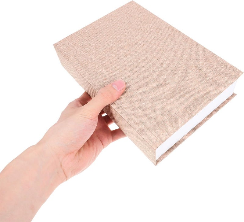 3pcs Linen Fake Book Boxes Decorative Book Shaped Storage Organizer with Lid, Simulation Bookshelf Prop for Home Office Shelf Décor, White Beige Khaki - Image 4