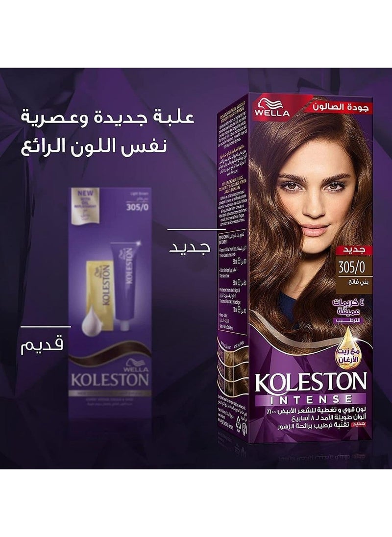 Wella Koleston - Wella Koleston Intense Hair Dye - Light Brown 305/0 - Image 1