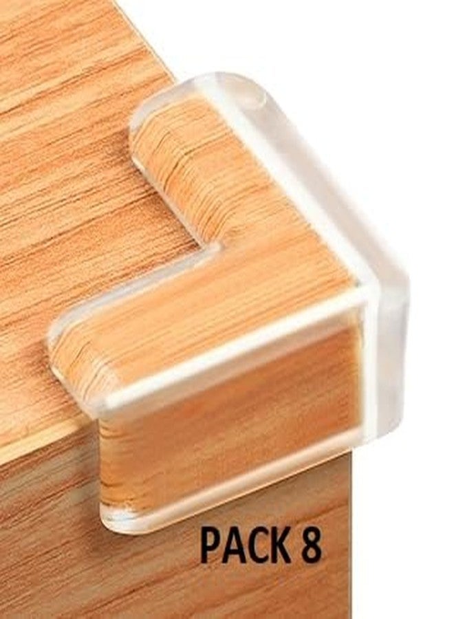 موريل واقيات زوايا موريل، 8 قطع، لحماية زوايا الأثاث وحوافه من عبث الأطفال، واقيات زوايا الطاولات، أغطية زوايا الأثاث، حماية الأطفال، شكل حرف L (3.5 سم). (عبوة من 8 قطع) - Image 2