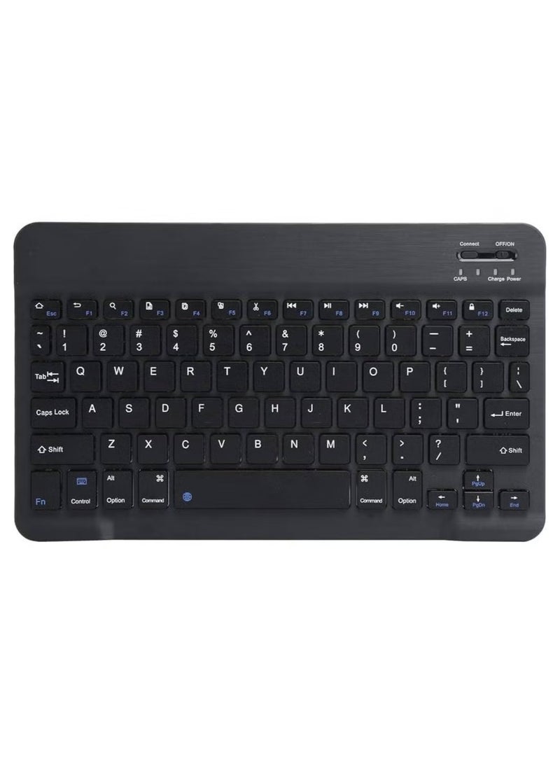 Wireless Keyboard, Mini Portable Bluetooth Keyboard, Ultra Slim Quiet Ergonomic Keyboard with Rechargeable Battery for iOS, Android and Windows - Black - Image 1
