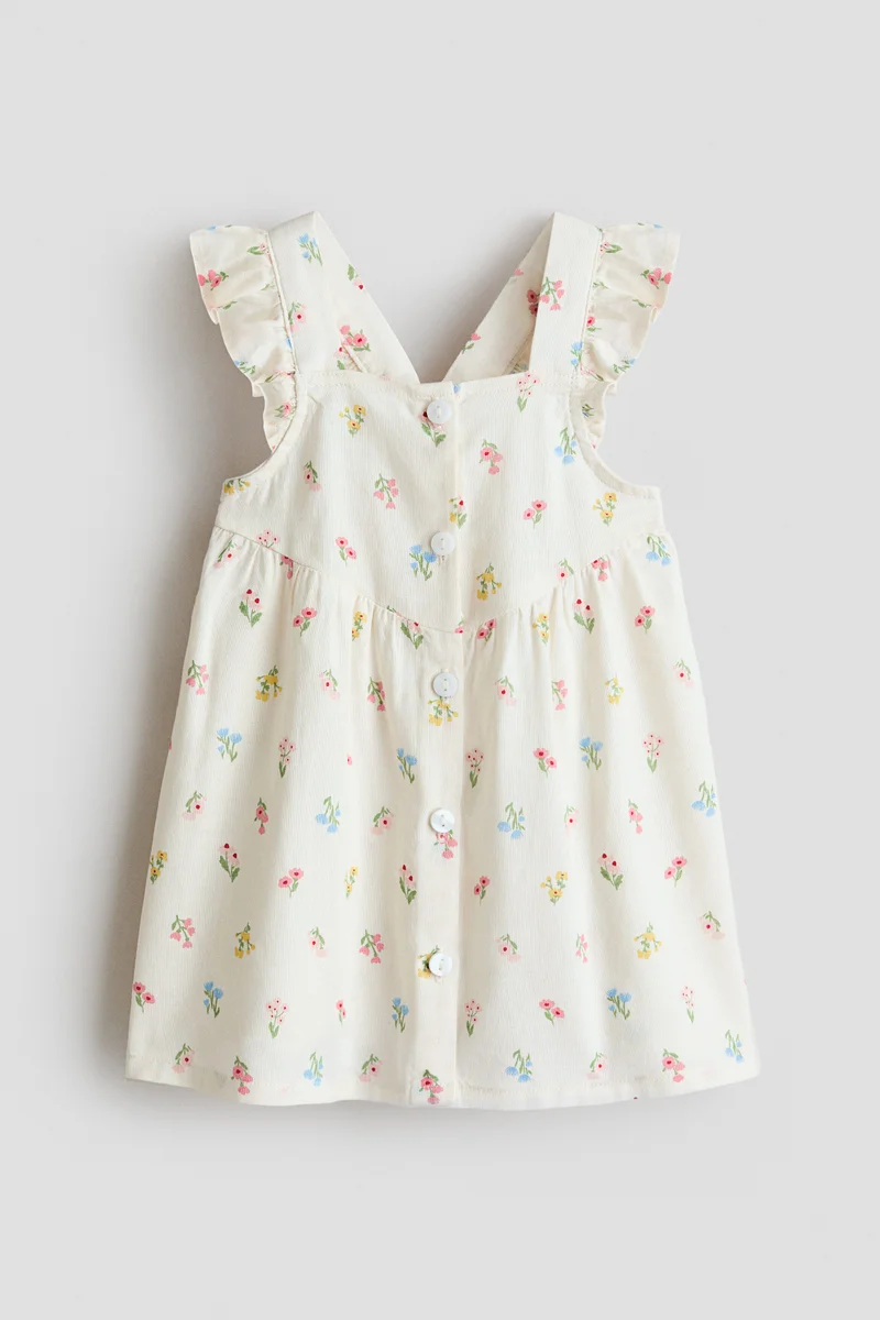 H&M Flounce-trimmed cotton dress