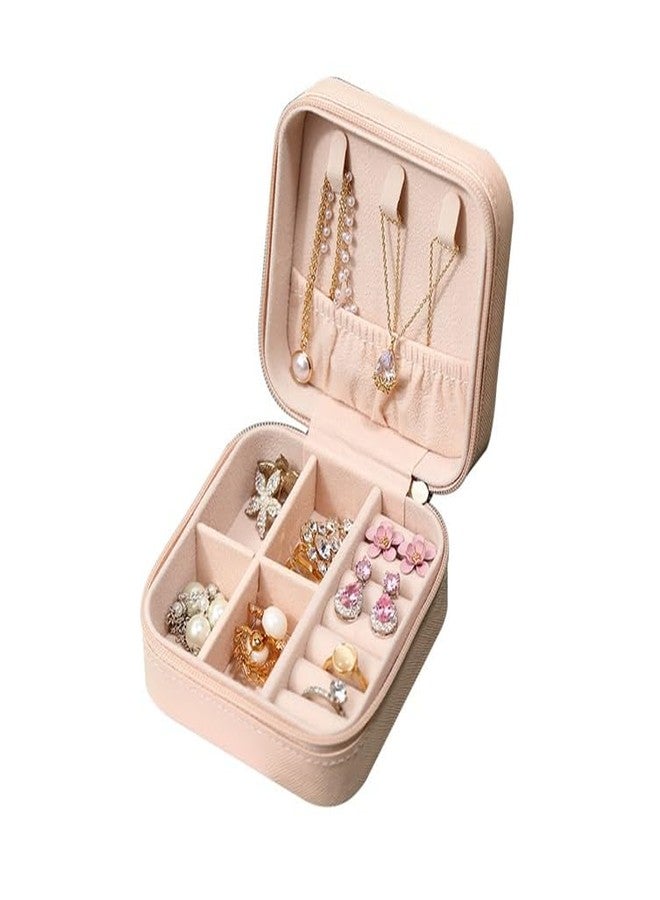 CLICKSWIFT علبة تنظيم مجوهرات CLICKSWIFT، مبطنة من الداخل بالقماش، مستطيلة الشكل، مزودة بسحاب وخطافات للقلائد، مناسبة للخواتم والأقراط والقلائد وأحمر الشفاه. مثالية كهدية في أعياد الميلاد وعيد الحب. قطعة واحدة - Image 1