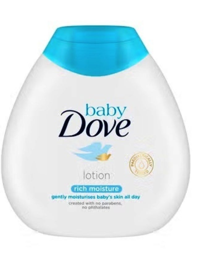 Baby Dove Lotion Rich Moisture Gently Moisturises baby's skin all day 200ML 1pc