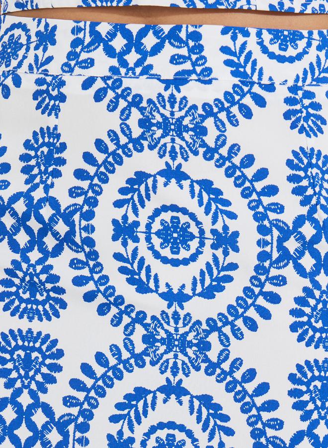 Styli All Over Print Straight Fit Midi Skirt  - Image 3