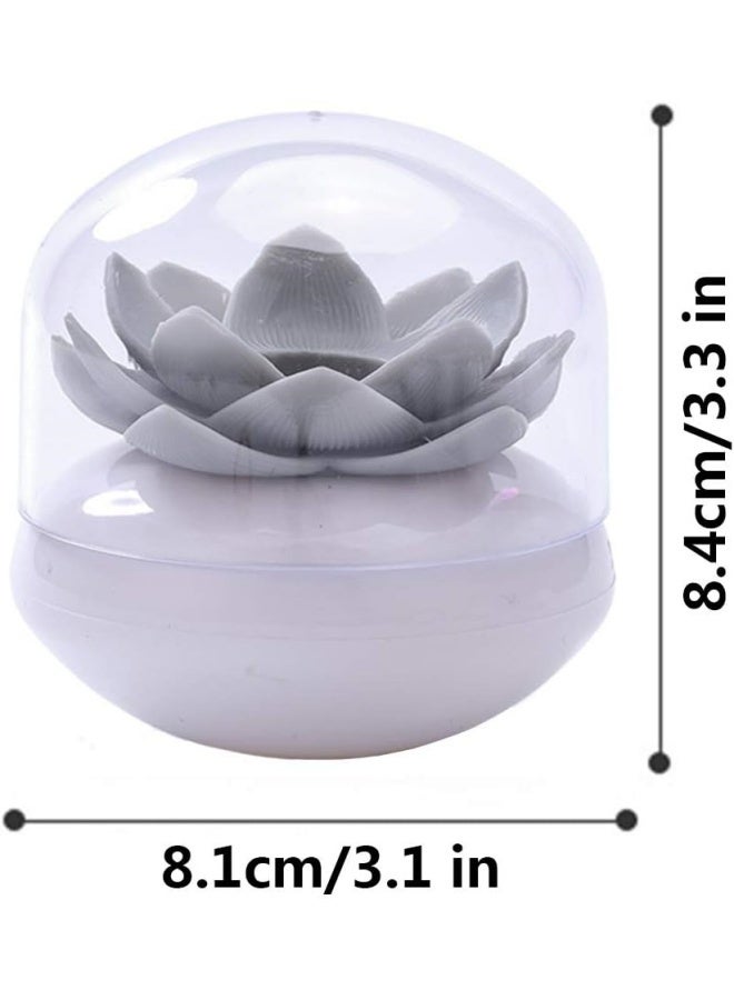 2 Packs Creative Lotus Cotton Swab Holder Q-Tips Toothpicks Holder Table Decorate Cotton Bud Storage Box Organizer - Image 3