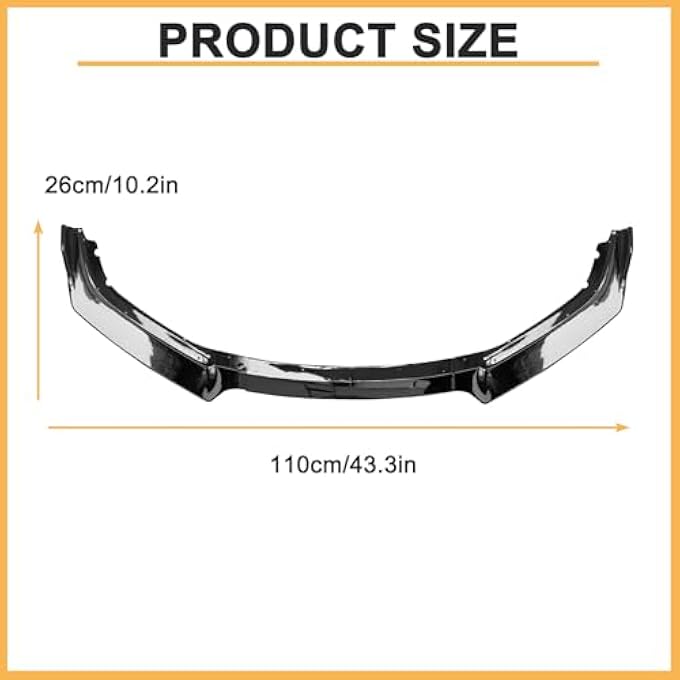 DIBON AUTO 3Pcs Glossy Black Front Bumper Lip Splitter for 2016-2020 Honda Civic Bumper Body Kit Protection Splitter Spoiler - Image 4
