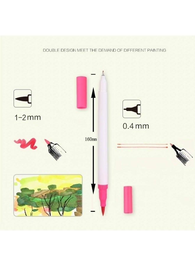 اقلام تلوين مائية مزدوجه الرأس 120 لون - Image 2