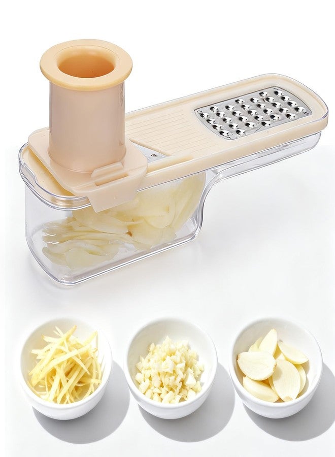 بولكسكاي قطاعة ثوم بالكسكي فائقة الرقة، 3 في 1 متعددة الوظائف، مطحنة ثوم مع قطاعة ومبشرة، مفرمة ثوم محمولة، أدوات مطبخ، قطعة واحدة - Image 1