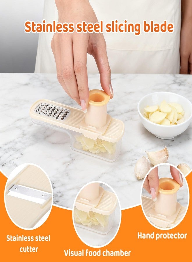 بولكسكاي قطاعة ثوم بالكسكي فائقة الرقة، 3 في 1 متعددة الوظائف، مطحنة ثوم مع قطاعة ومبشرة، مفرمة ثوم محمولة، أدوات مطبخ، قطعة واحدة - Image 3