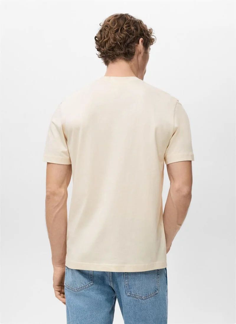Mango Man 100% cotton slim-fit t-shirt