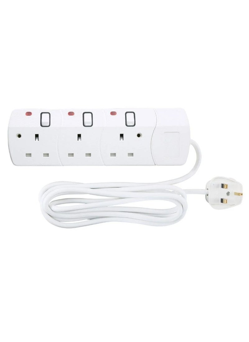 GEEPAS Geepas electrical extension, 3 meters, 3 ports, model GES-58060 
