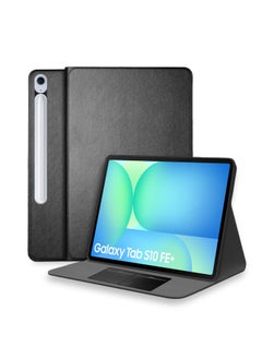 Cat - Cot Samsung Galaxy Tab S10 FE 10.9 5G 2025 (10.9 inches) CAT-COT Series PU Leather with Card Holder Flip Case Cover - Black  - Image 1