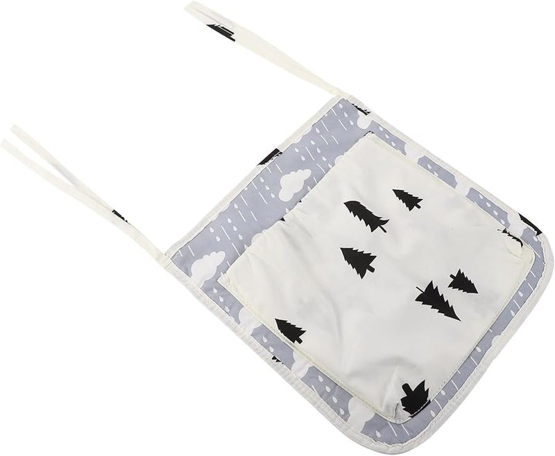 Cotton Hanging Crib Storage Bag with Multi Layer Compartments for Baby Nursery Essentials - Image 1