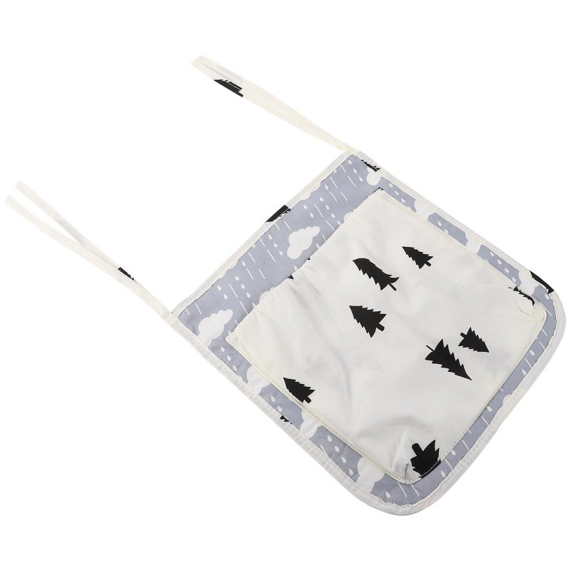 Cotton Hanging Crib Storage Bag with Multi Layer Compartments for Baby Nursery Essentials - Image 2