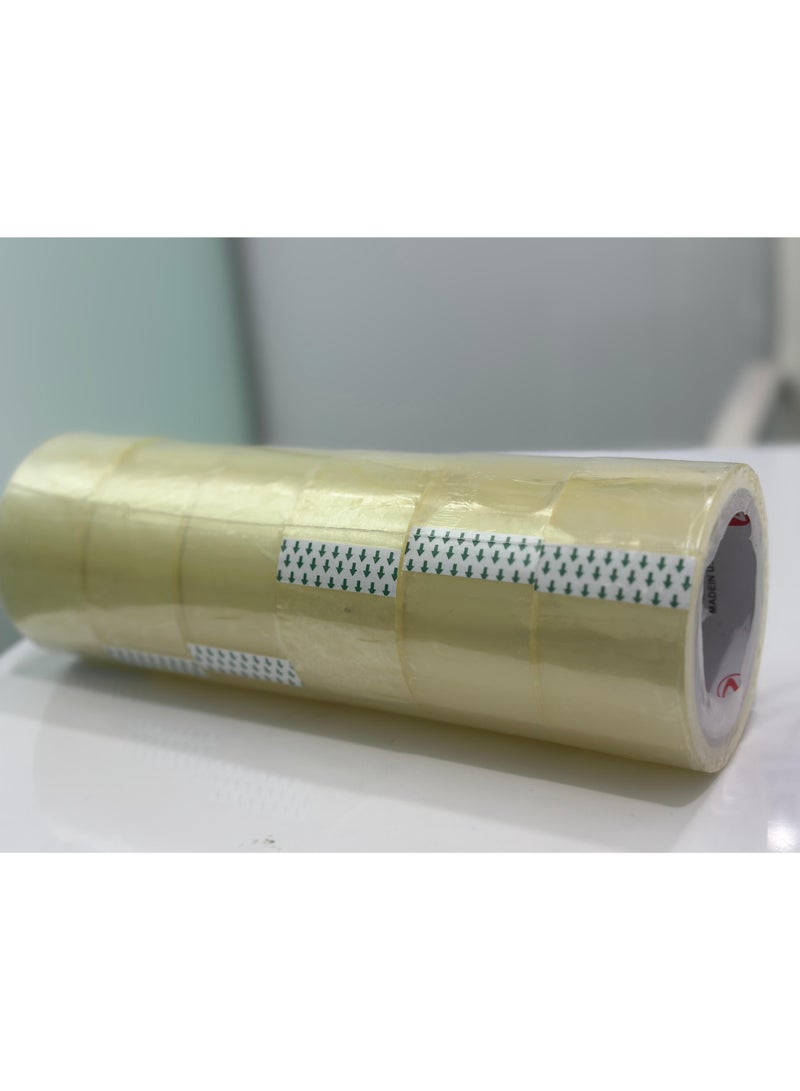Generic Clear Packing Tape (6 Roll), 2 inches x 50 yards Strong Heavy Duty Packaging Tape for Sealing Parcel Boxes, Moving Boxes Houses, Large Postal Bags, Office Supplies Pack Of 6 Roll  - Image 2