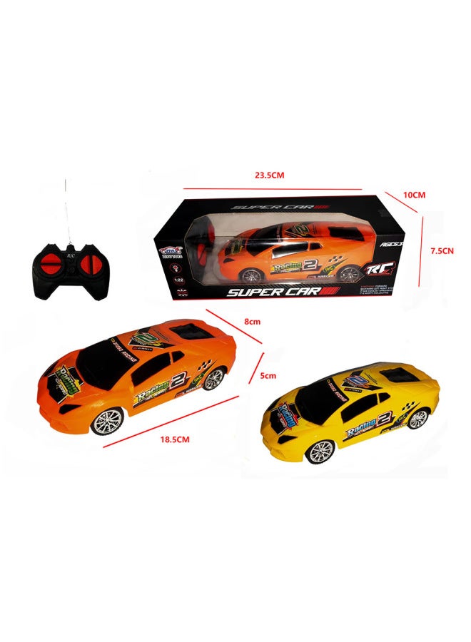 Cross-Border Electric Plastic Toy Simulation Supercar With Stickers Children's Four-Channel Wireless Remote Control Car