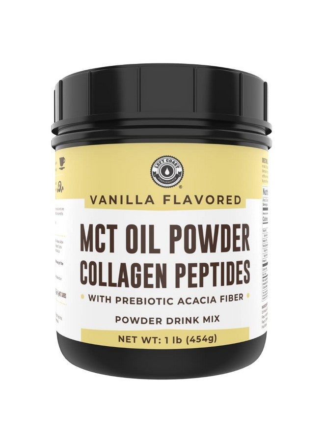 Left Coast Performance Keto Mct Powder + Collagen + Prebiotic Acacia Fibre Vanilla 16Oz. Mct Creamer. Mct Oil Powder From Coconuts. Mct Collagen Powder Grass Fed Perfect For Keto 0 Net Carb Stevia Erythritol - Image 1