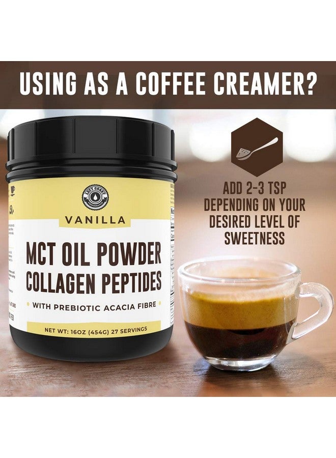 Left Coast Performance Keto Mct Powder + Collagen + Prebiotic Acacia Fibre Vanilla 16Oz. Mct Creamer. Mct Oil Powder From Coconuts. Mct Collagen Powder Grass Fed Perfect For Keto 0 Net Carb Stevia Erythritol - Image 5