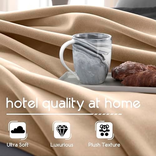 Vellux 1B05555 Orignal Full/Queen Tan Blanket - Image 4