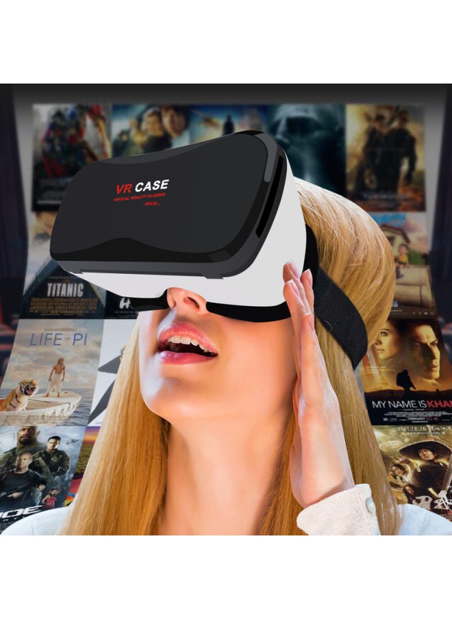 Generic Smart VR Glasses Head-mounted Movie Game Virtual Reality 3D Digital Glasses Mobile Phone Special Wholesale-Color:Handle  - Image 2