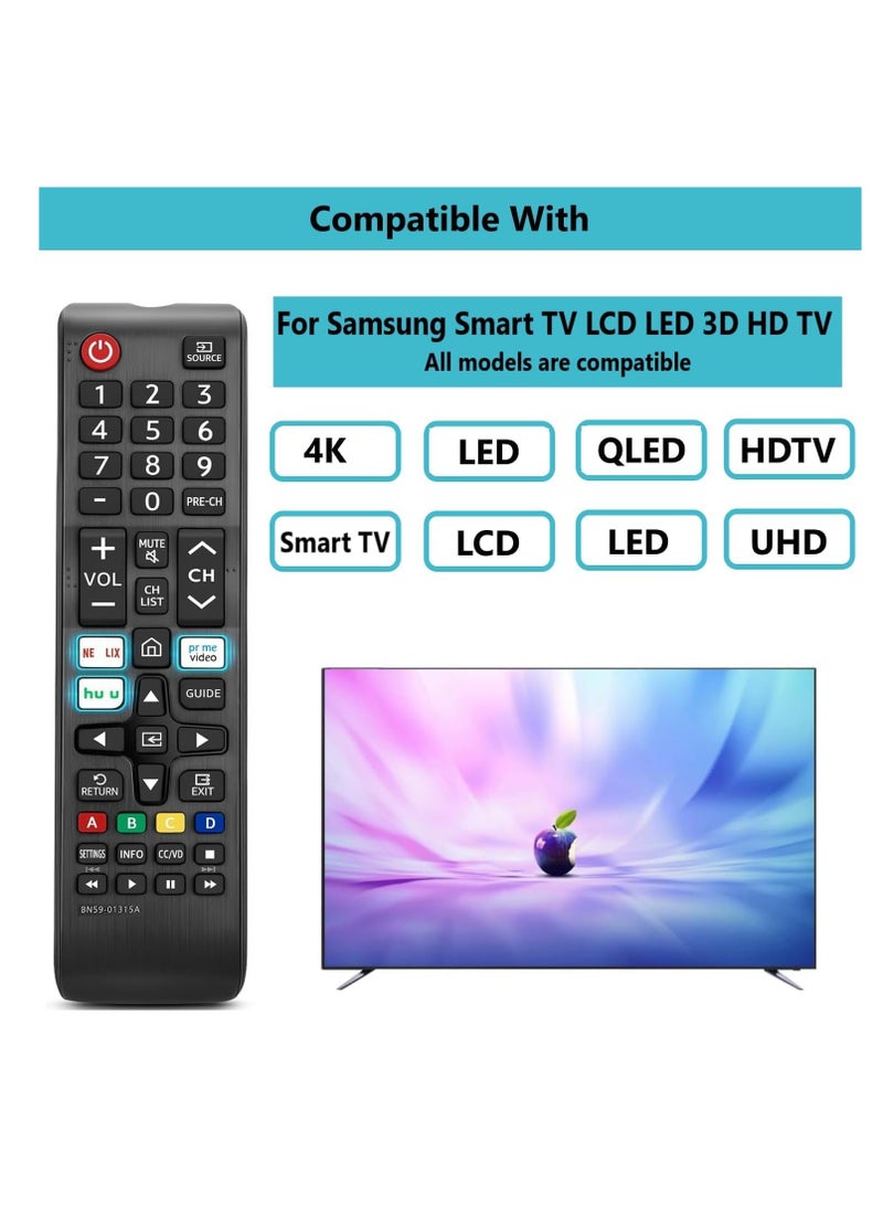 TIGER [2 Pack] N59-01315A Remote Control Replacement for Smart TV – Universal Remote for All LED, QLED, LCD 6/7/8/9 Series – 4K UHD, HDR, Flat & Curved TVs | No Setup Required | Strong Infrared Signal - Image 3