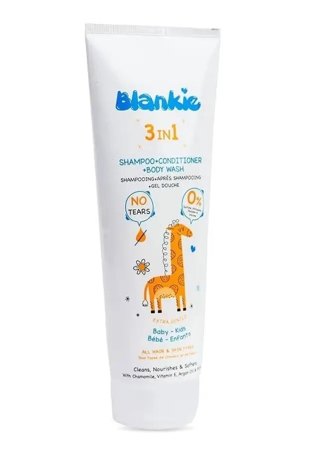بلانكي بلانكى شامبو وبلسم وغسول للجسم للاطفال 3 في 1 200 مل