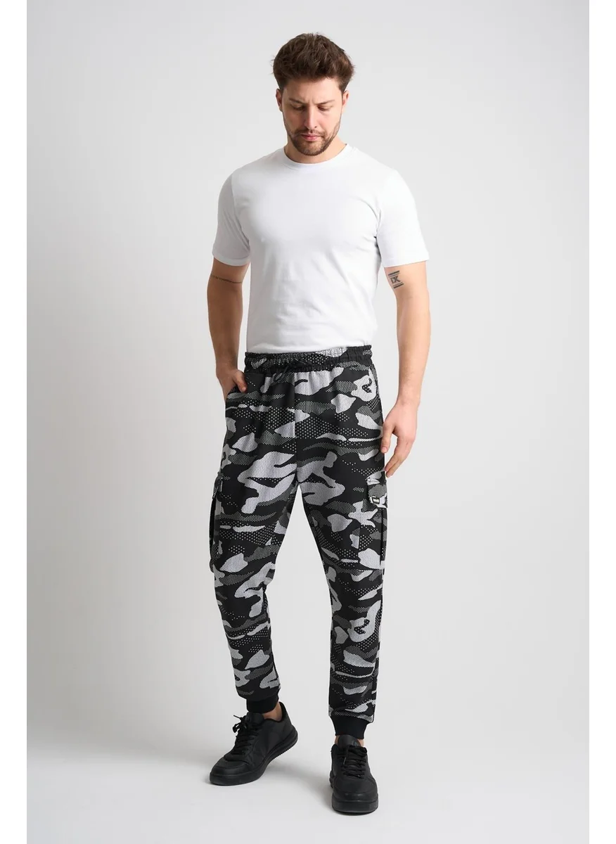 الكسندر جاردي Camouflage Patterned Pocketed Sweatpants (E21-72102)
