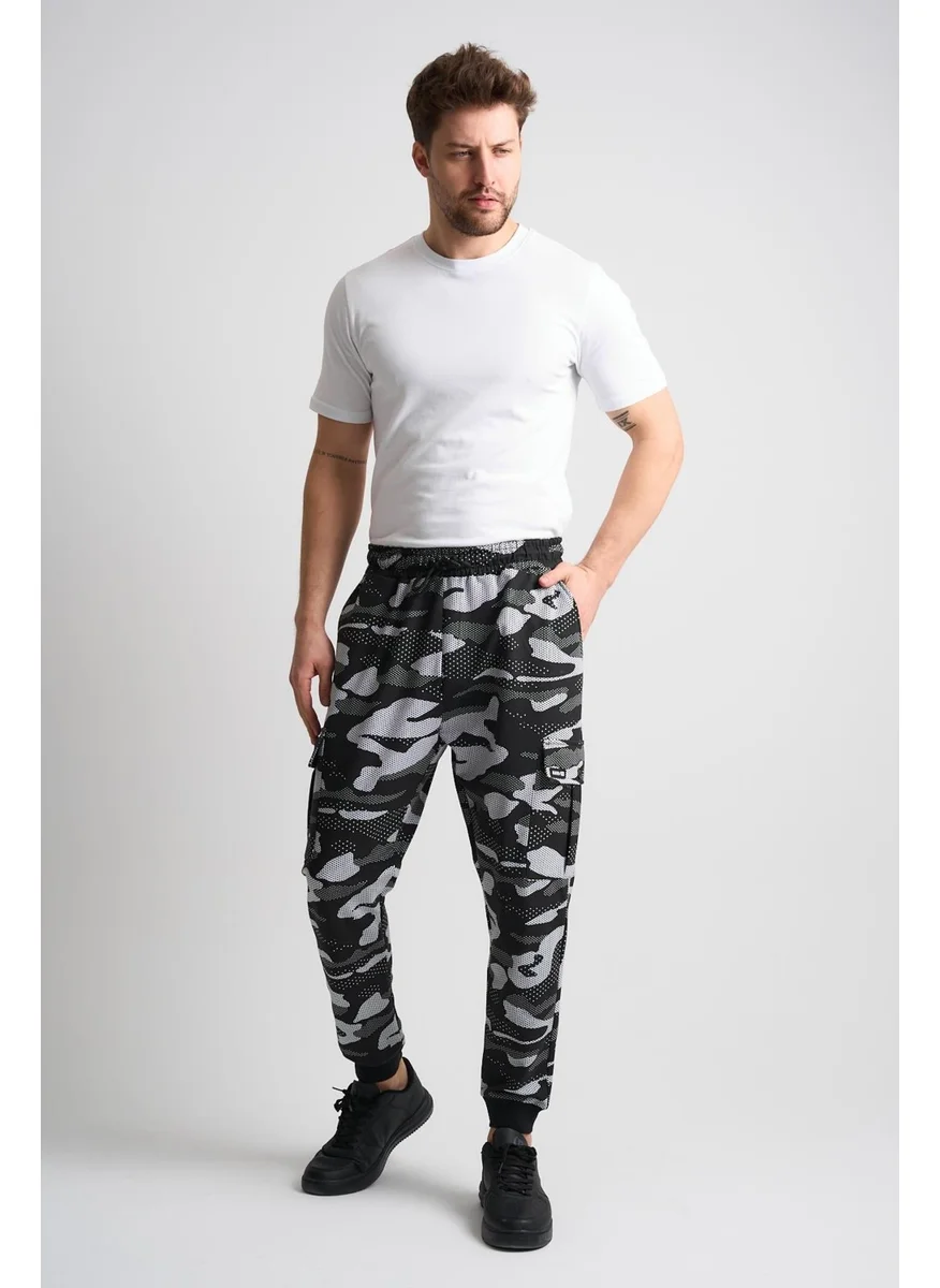 الكسندر جاردي Camouflage Patterned Pocketed Sweatpants (E21-72102)