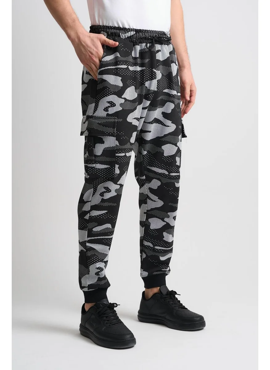 الكسندر جاردي Camouflage Patterned Pocketed Sweatpants (E21-72102)