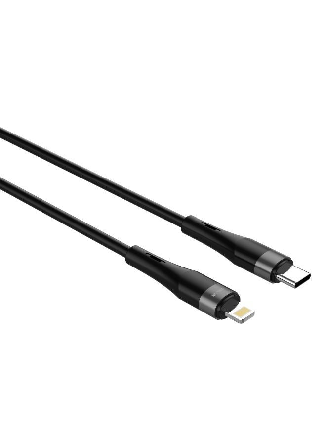 TELUX HYPERX USB-C to Lightning Charging Cable 1.2m, 27W PD Fast Charging, Silicone Coated, Broad Compatibility, 10000+ Bend Lifespan, 480Mbps Data Transfer, Black - Image 2