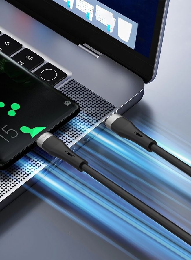 TELUX HYPERX USB-C to Lightning Charging Cable 1.2m, 27W PD Fast Charging, Silicone Coated, Broad Compatibility, 10000+ Bend Lifespan, 480Mbps Data Transfer, Black - Image 3