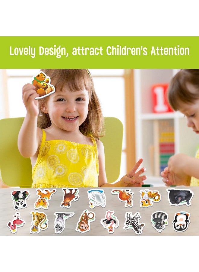 SpriteGru 65 Pcs Animal Magnets, Adorable Magnetic Animal With Name Fridge Magnets Wild Animal, Farm Animal & Marine Animal Thickened Cardstock Refrigerator Magnets Cute Educational Learning Toys For Kids 3+ - Image 5