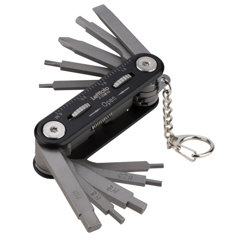 Leftfoto 10pcs Folding Hex Key Wrench With Phillips and Flathead Screwdriver Star Set, Metric Arm Portable Repair Tool - Image 1