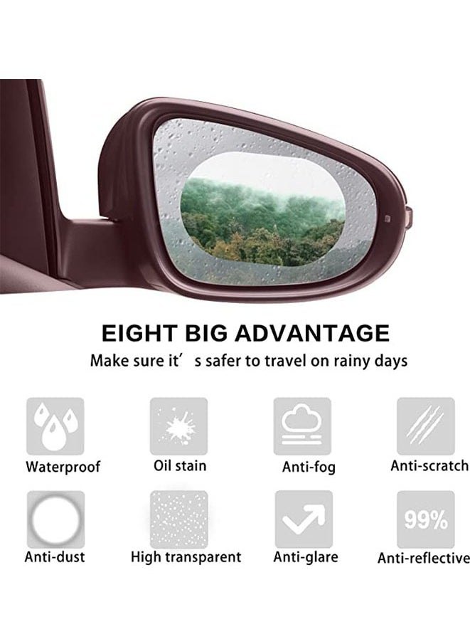 Muyixin 12Pcs Car Rearview Mirror Film Anti Fog Anti Glare Anti Scratch Anti Mis Rainproof Waterproof HD Nano Clear Protective Sticker Film for Car Mirrors, Side Windows, Safe Driving  - Image 5