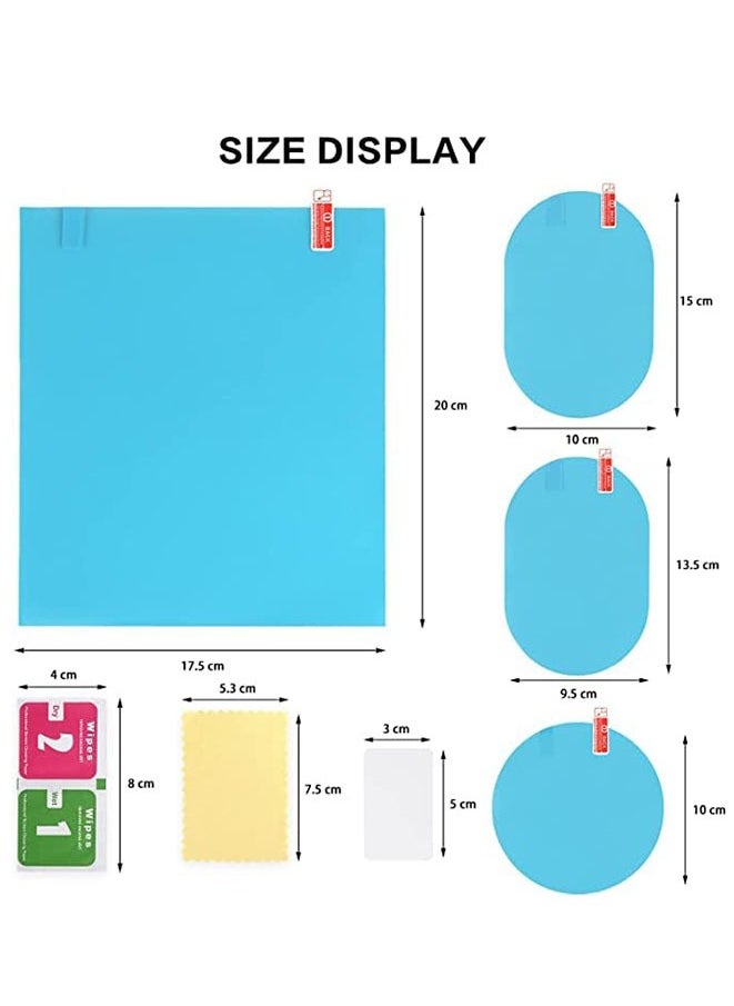 Muyixin 12Pcs Car Rearview Mirror Film Anti Fog Anti Glare Anti Scratch Anti Mis Rainproof Waterproof HD Nano Clear Protective Sticker Film for Car Mirrors, Side Windows, Safe Driving  - Image 2