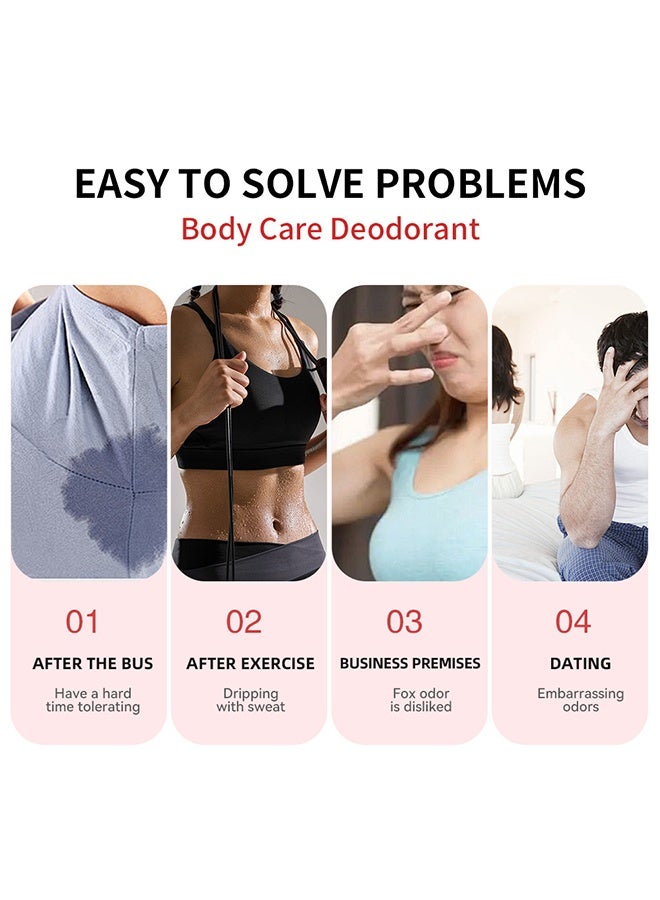 ليكرين مزيل عرق للعناية بالجسم، تحكم مستمر في الروائح، كريم صلب غير مرئي للإبطين وأجزاء أخرى من الجسم، خالي من الألمنيوم، لا يترك آثار بيضاء، تحكم في الروائح يدوم طويلاً، مزيل عرق للجسم 40 جرام #2 الفراولة - Image 5