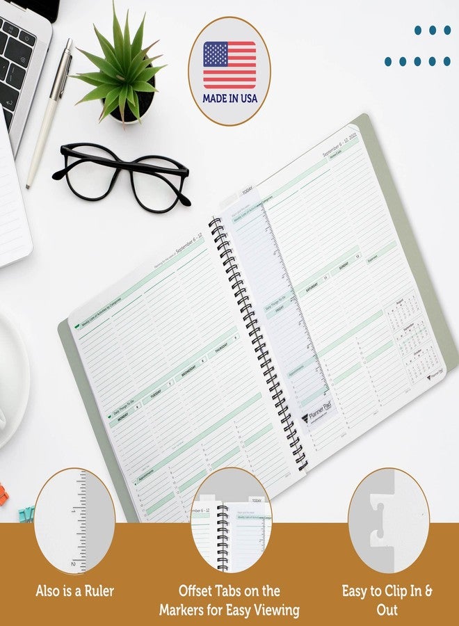 Planner Pad مجموعة منظم صفحات حلزوني، مصنوع من الفينيل الشفاف، مقاس 2 بوصة × 10 بوصات، يناسب فقط منظم الصفحات التنفيذي مقاس 8 ½ بوصة × 11 بوصة. - Image 4