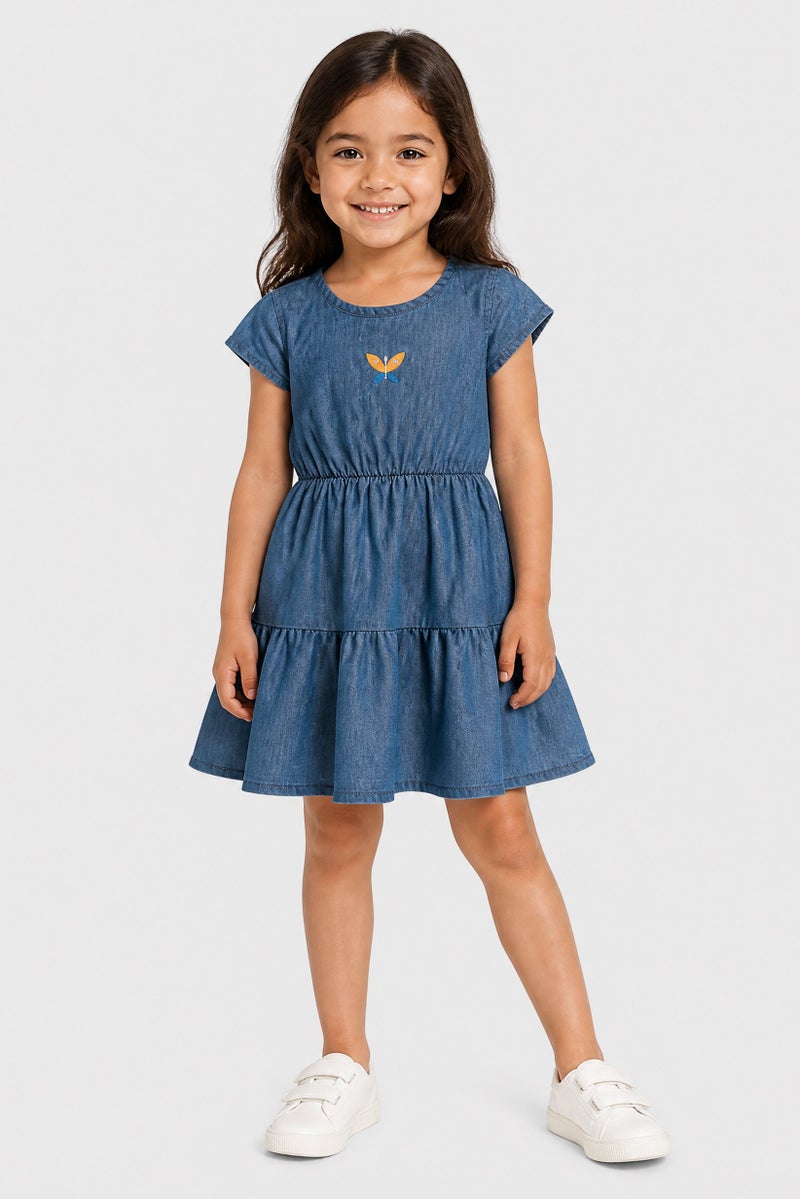 Willow & Whistle Kids Girl 2 Pcs Stripe Dress Set, Multicolor - Image 1